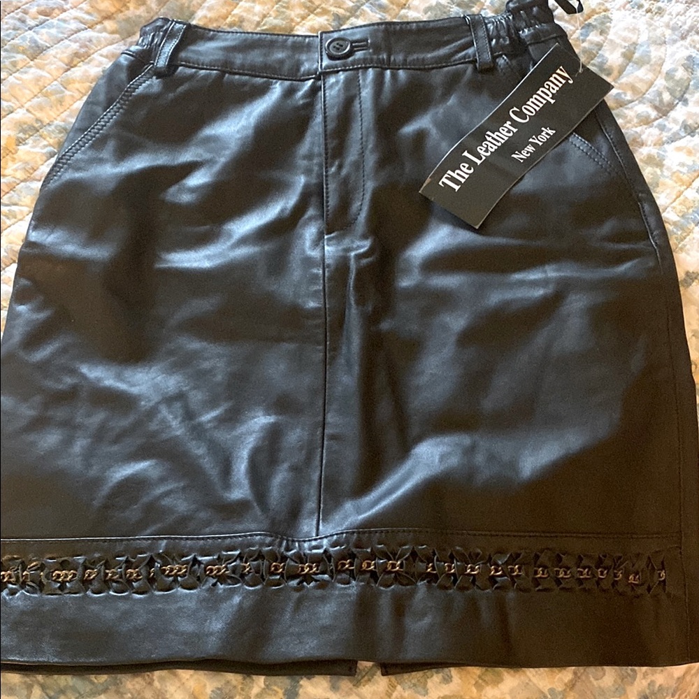 Black leather Skirt